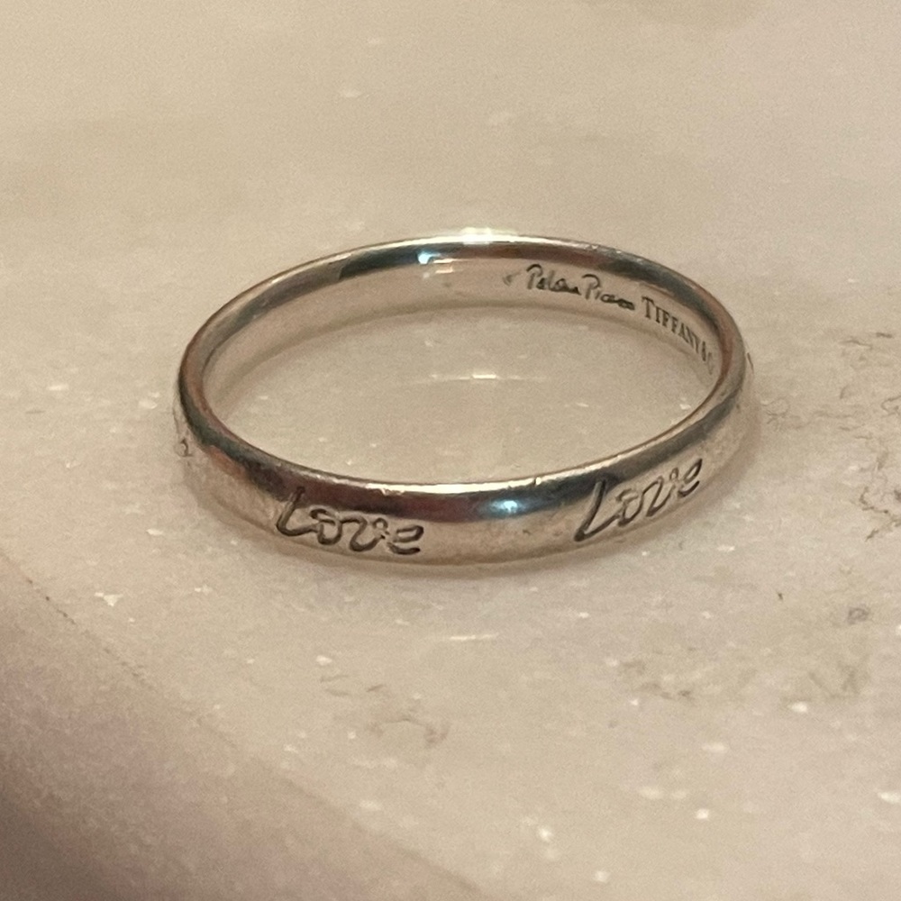 Tiffany & Co. Sterling Silver Enamel Paloma Picasso Love Band Ring